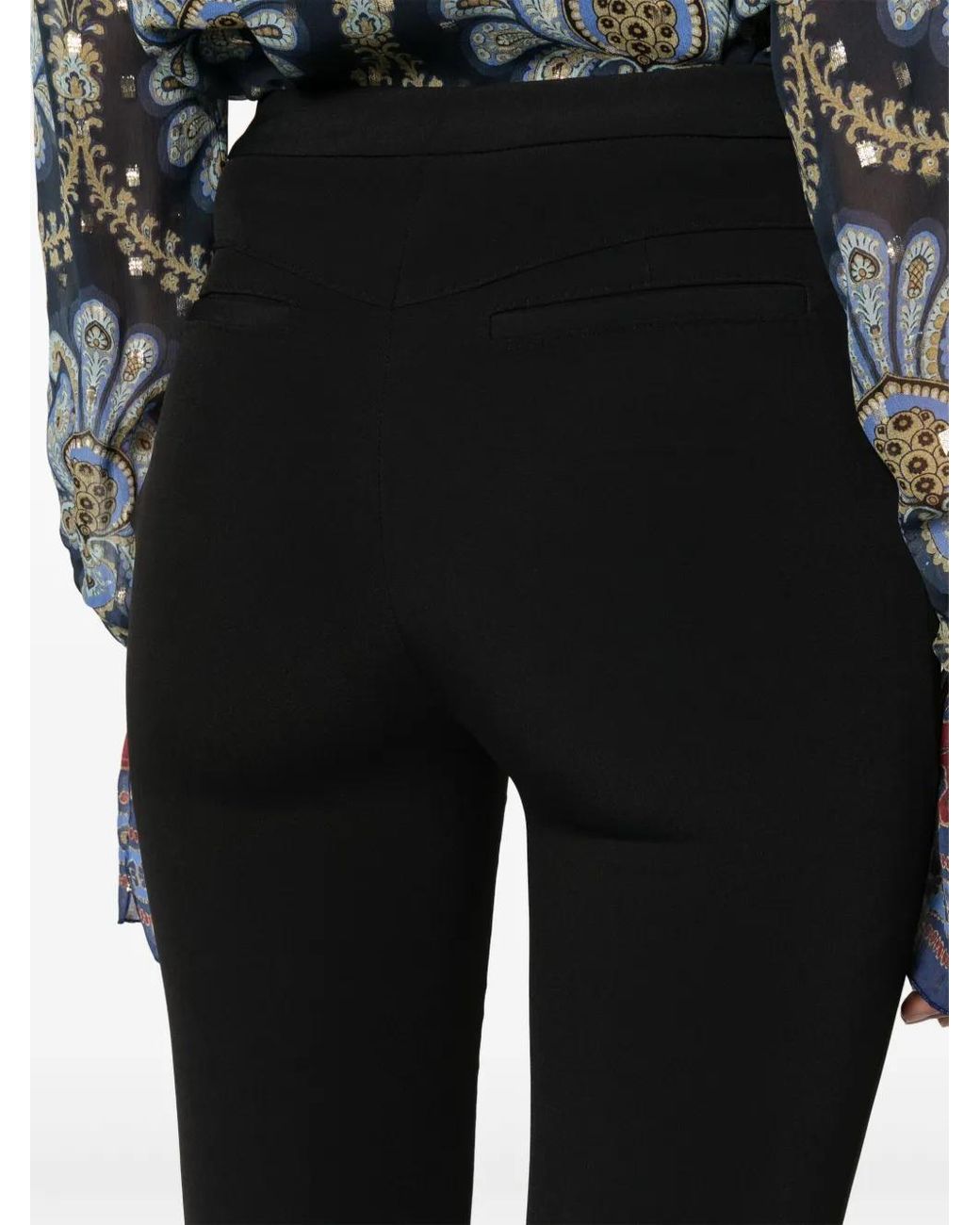 Etro Black Flared Tailored Trousers