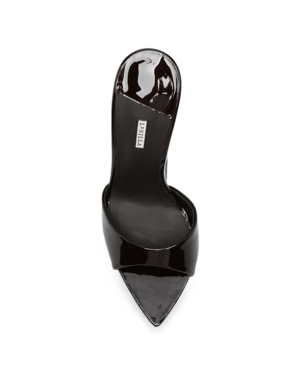 Le Silla Black Bella Pointed-Toe Leather Heeled Sandals