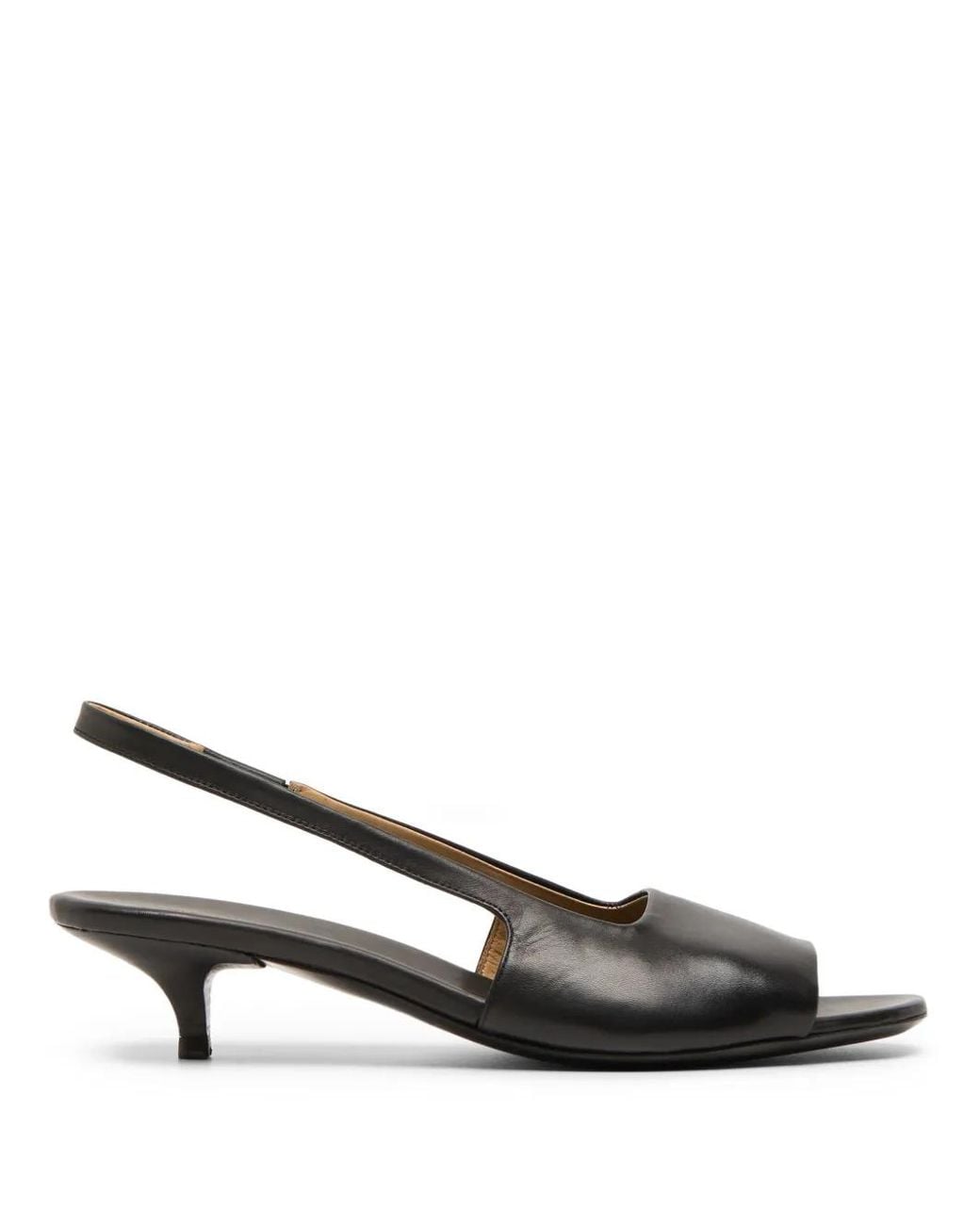 Marsèll Black Fiuto Leather Slingback Sandals