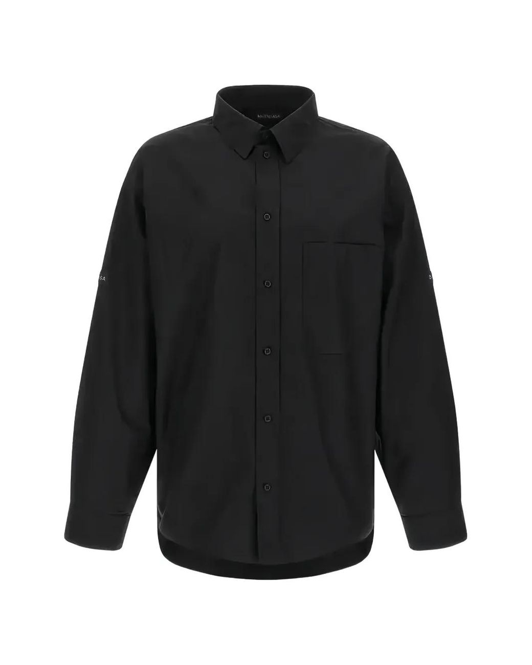 Balenciaga Black Button-Fastening Cotton Shirt Jacket for men