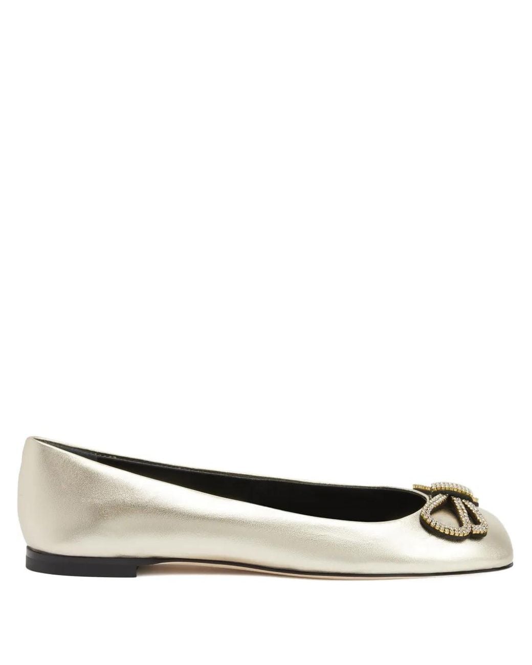 Giuseppe Zanotti White Zari' Embellished Ballet