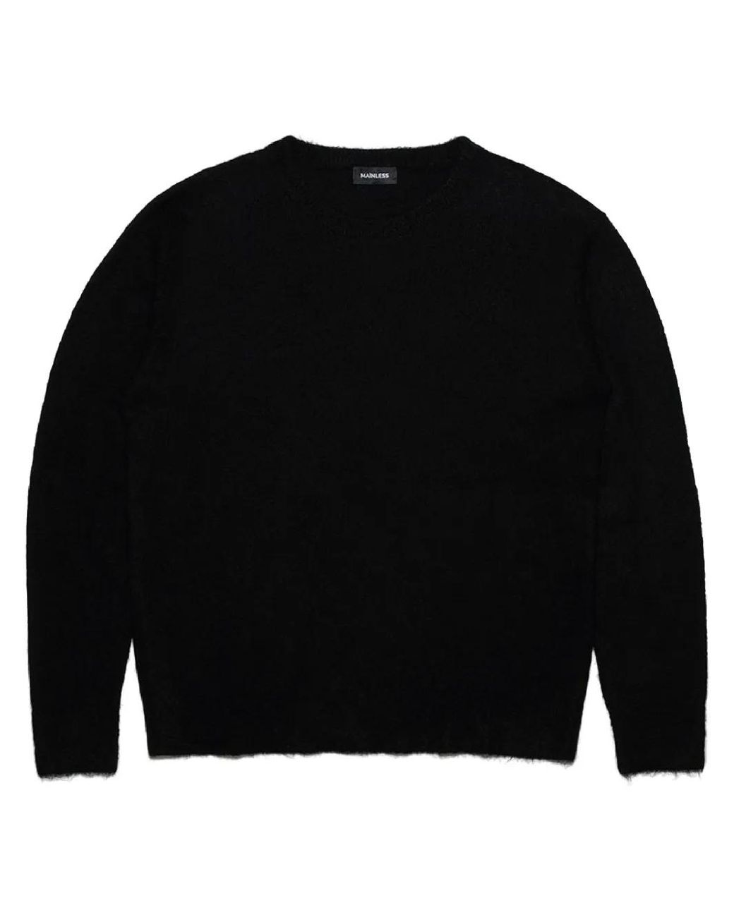 Mainless Black Crew-Neck Sweater