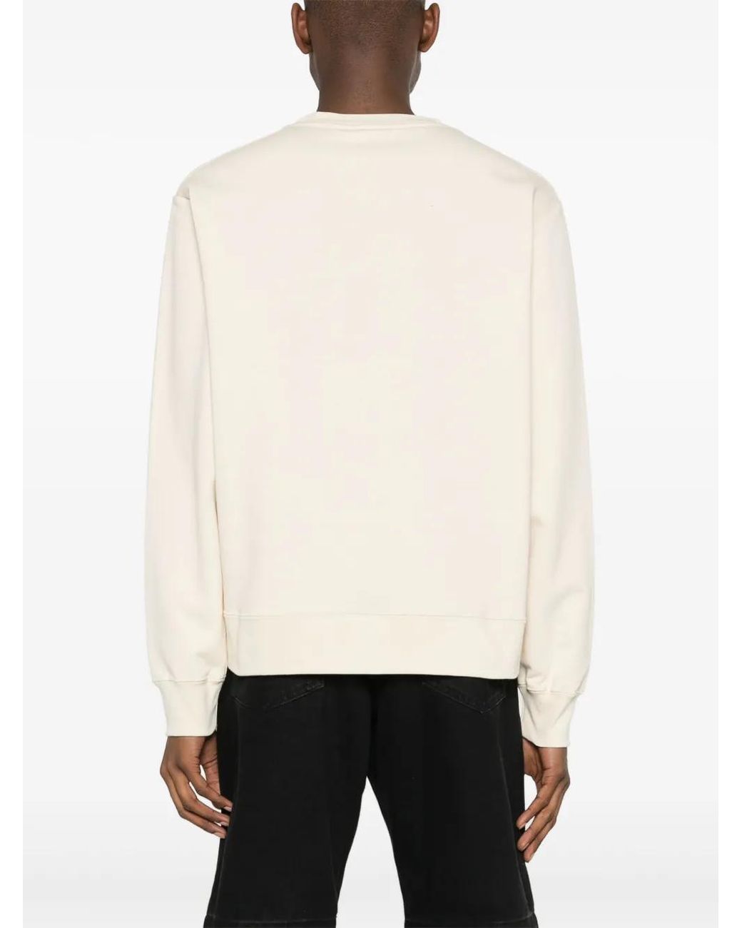 Gcds Natural Logo-Embroidered Cotton Sweatshirt for men