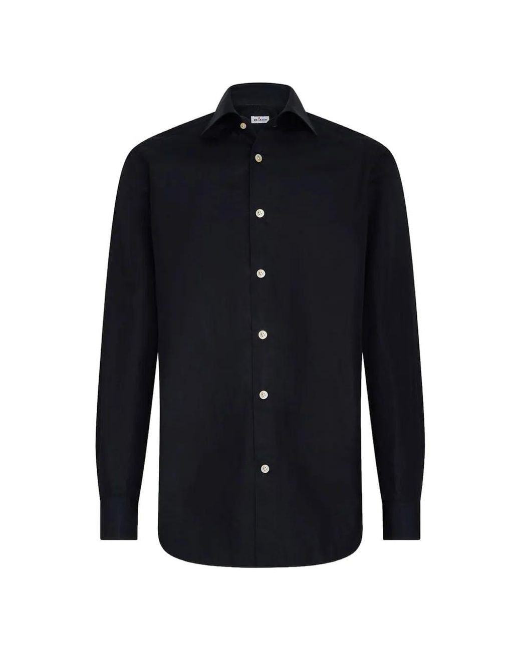 Kiton Blue Low French Collar Shirt for men