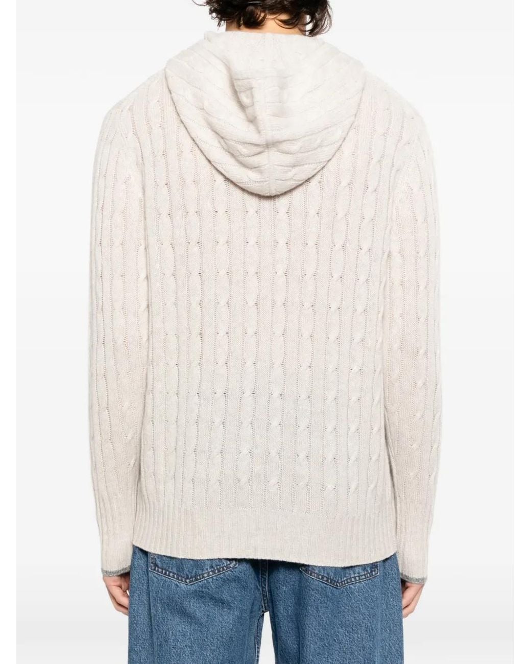 N.Peal Cashmere Fitzrovia Hoodie in White für Herren