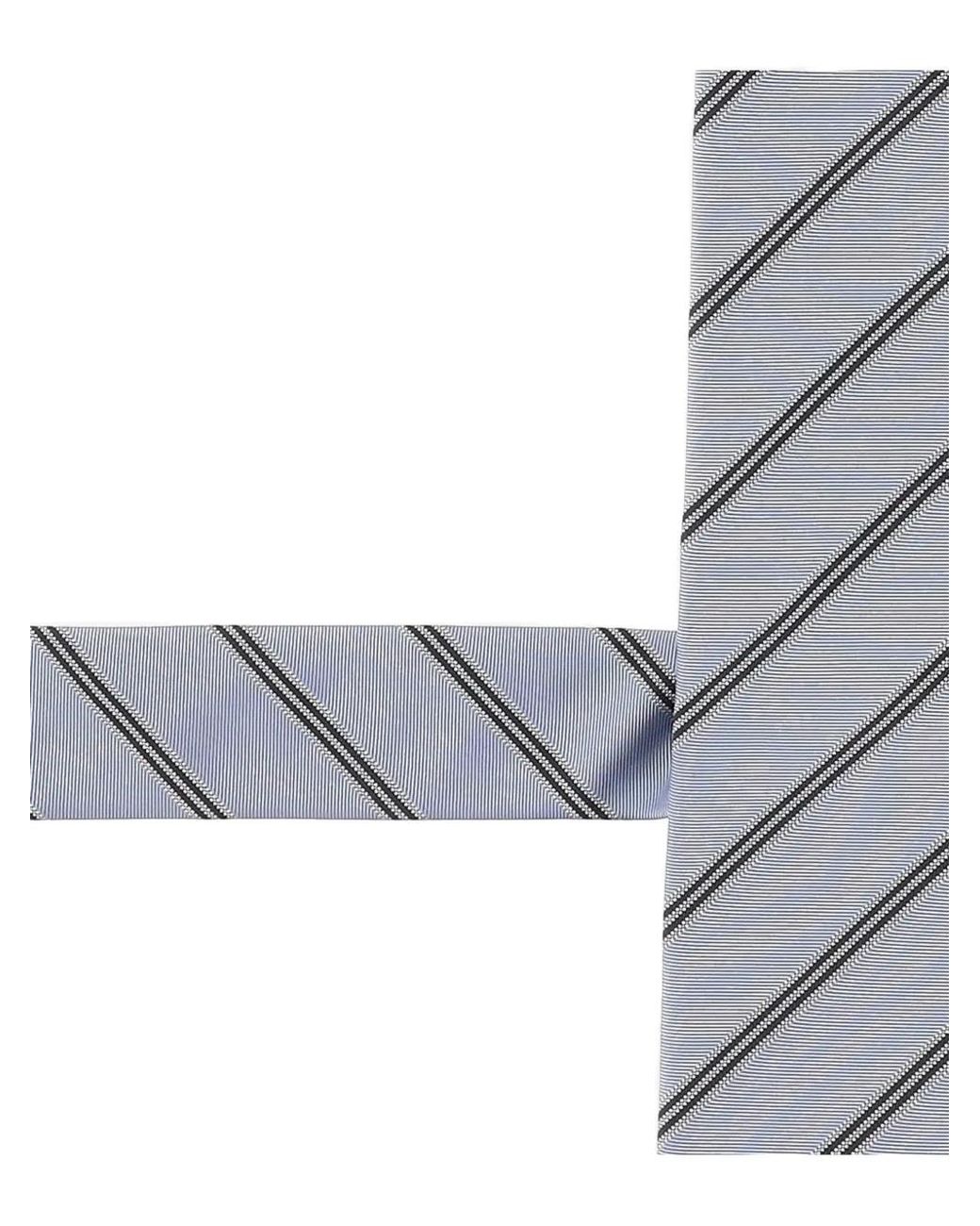 Boss White Diagonal-Stripe Tie for men