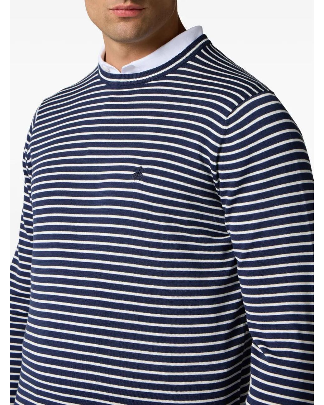 Brooks Brothers Blue Striped Sweatshirt for men
