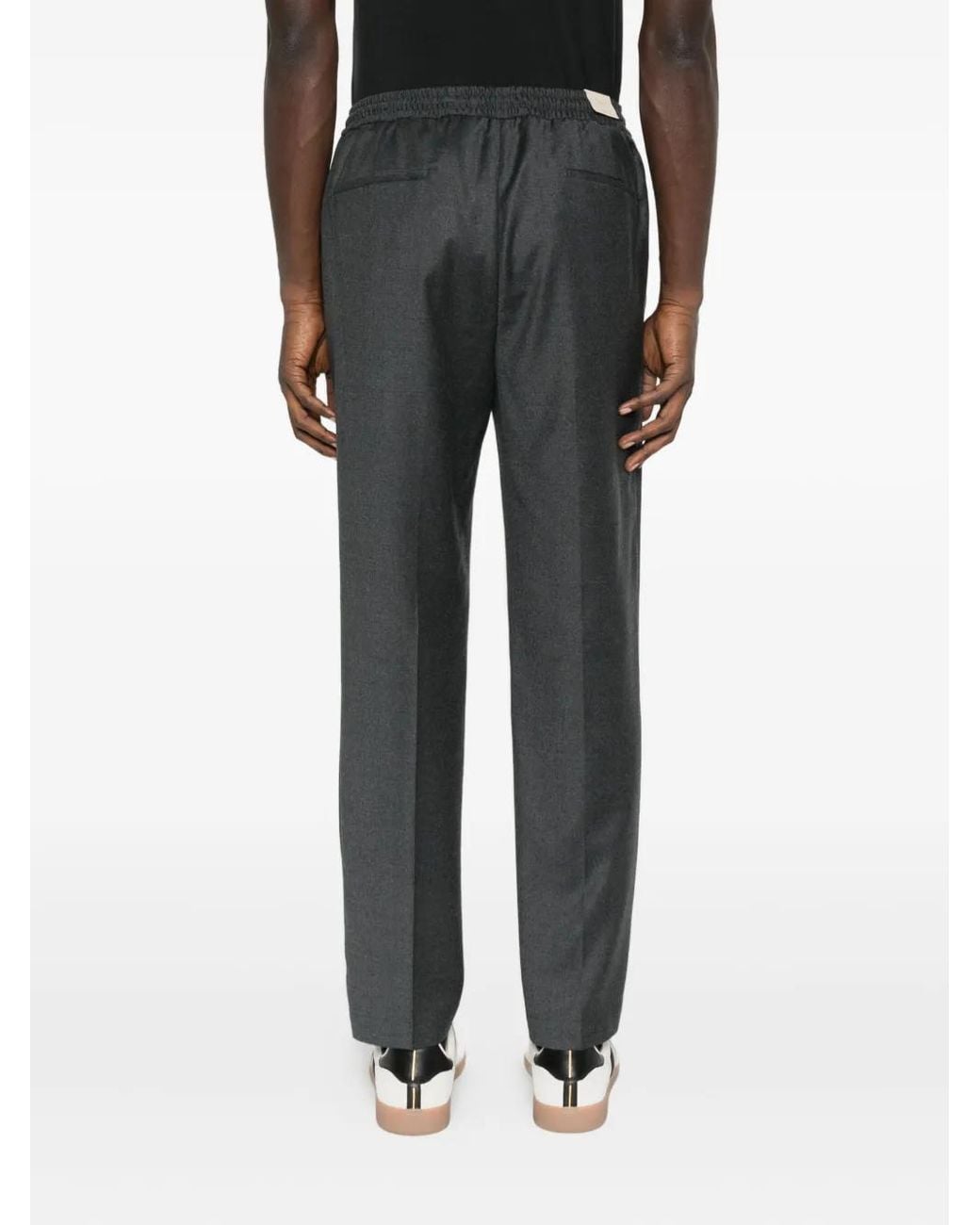 Briglia 1949 Gray Pleated Drawstring Trousers for men