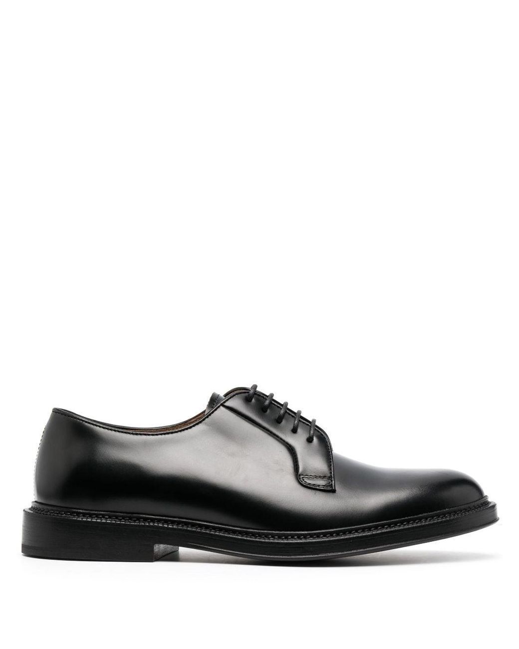 Henderson Round-toe Leather Derby Shoes in Black for Men | Lyst