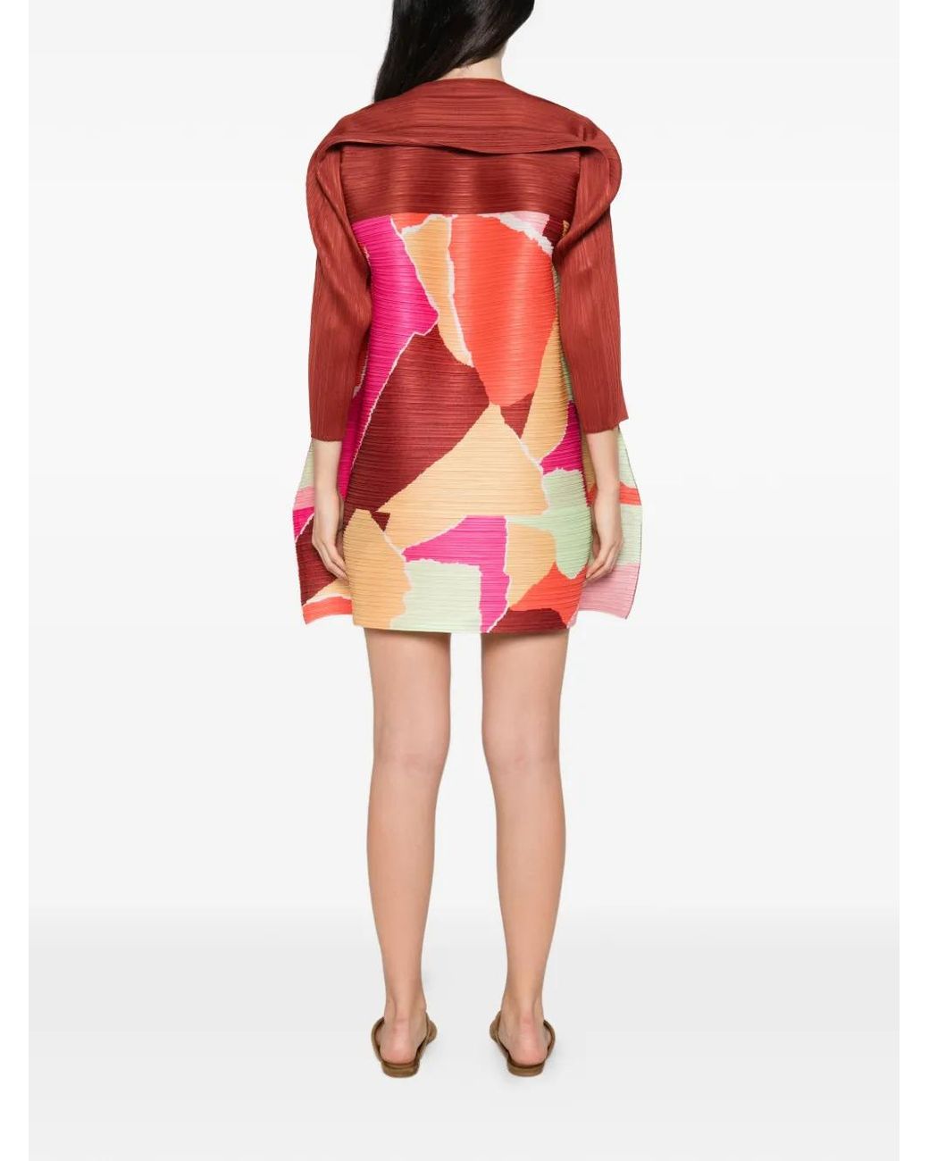 Pleats Please Issey Miyake Red Dresses