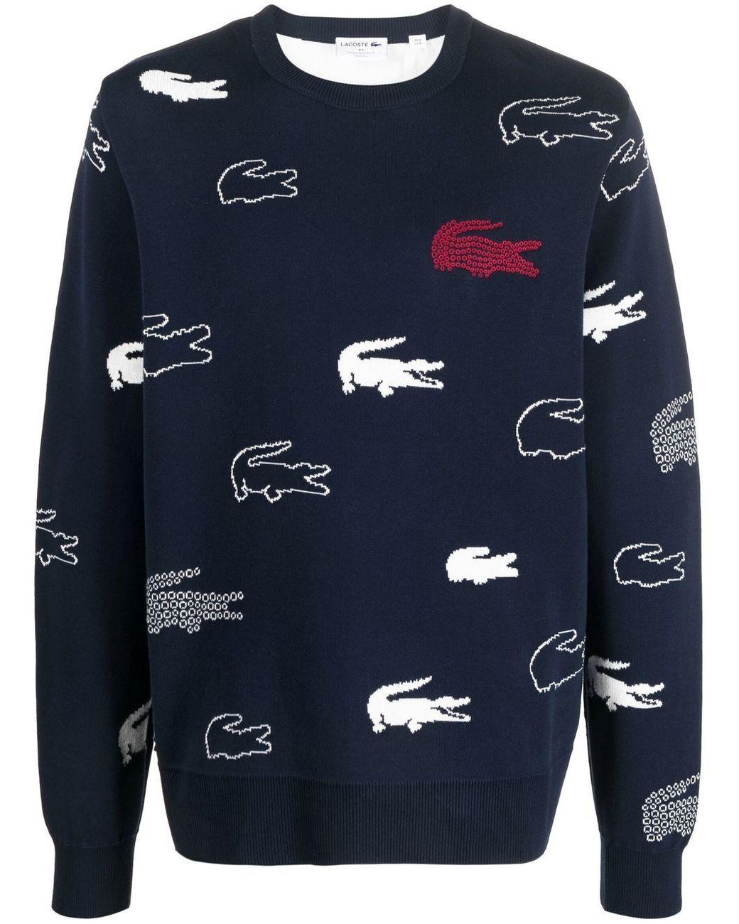 Navy blue lacoste jumper best sale