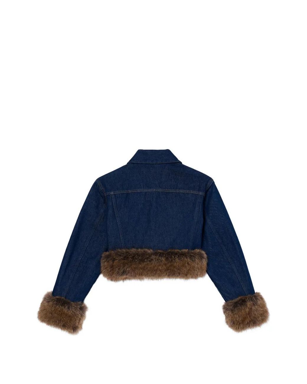 Marc Jacobs Blue Veste En Fourrure Artificielle