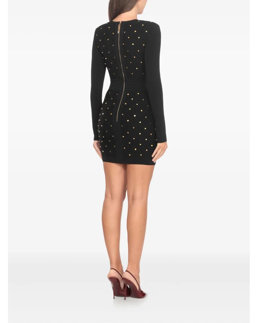 Elisabetta Franchi Black Mini Polka Dot Dress