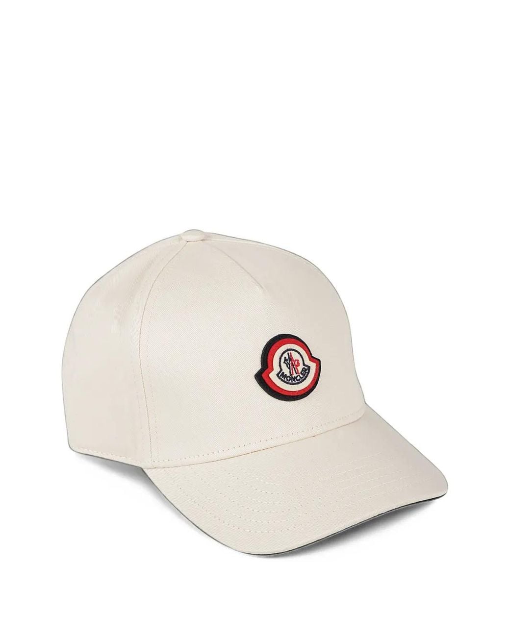 Moncler White Logo-Patch Baseball Cap for men