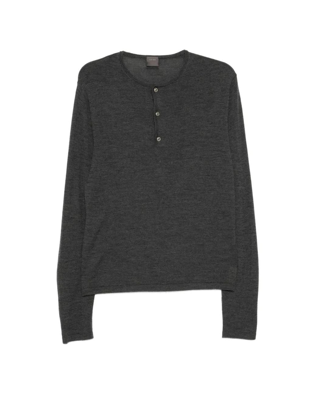 TEAM WANG design Black Reset Henley T-Shirt