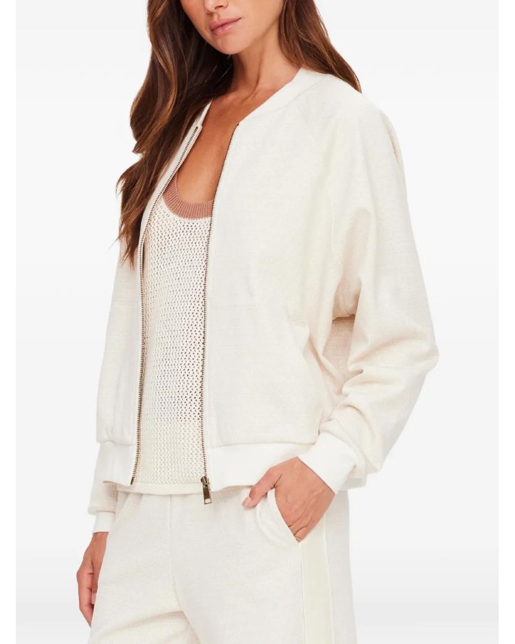 Bomber Navar Isabella di The Upside in White