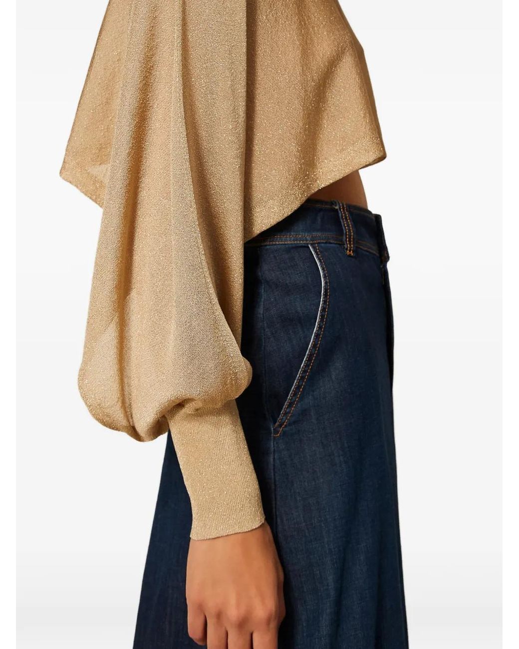 Twinset Cropped Top in het Natural