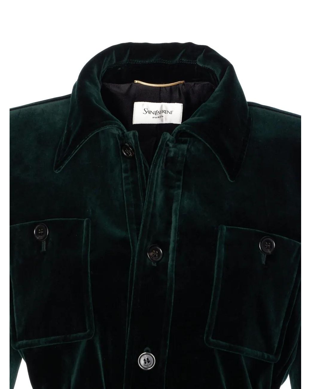 Saint Laurent Fluwelen Jack in het Green