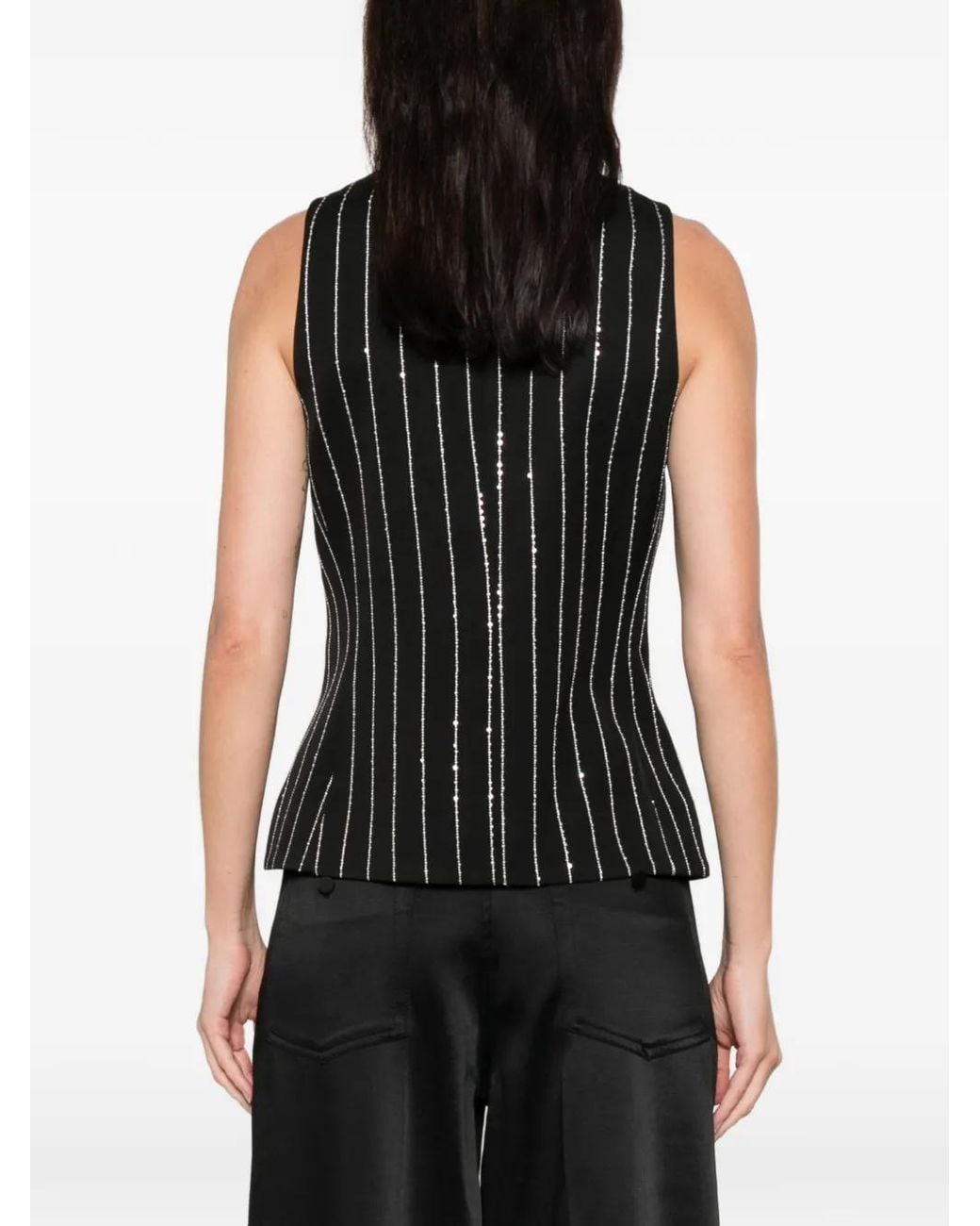 Sandro Black Striped Waistcoat