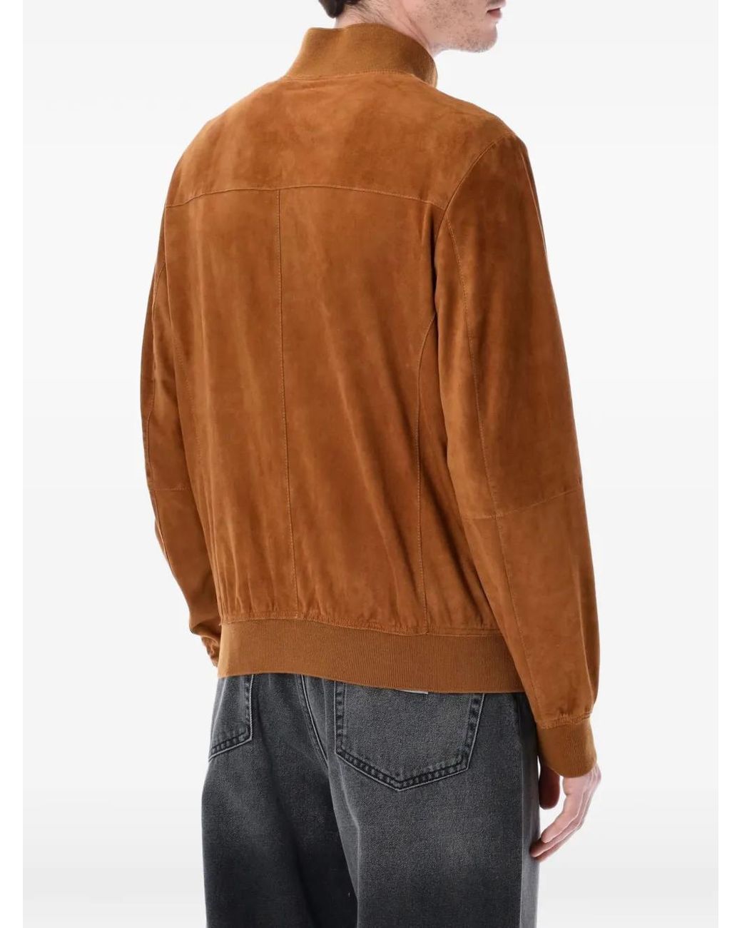 SWD by S.w.o.r.d. Brown Button-Up Suede Jacket for men