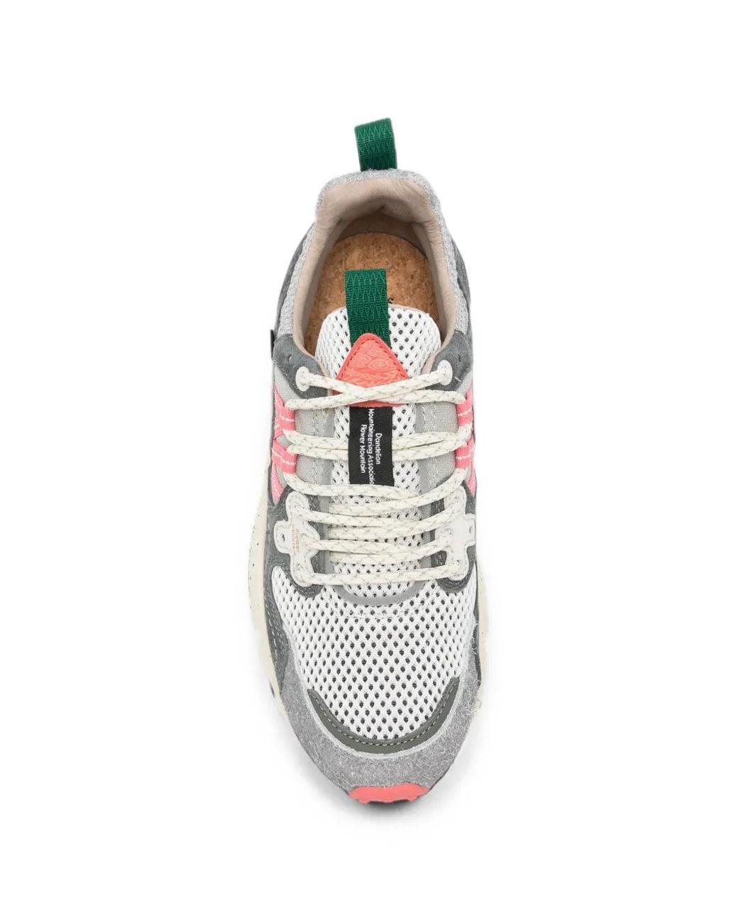 Flower Mountain White Panelled Mesh Sneakers