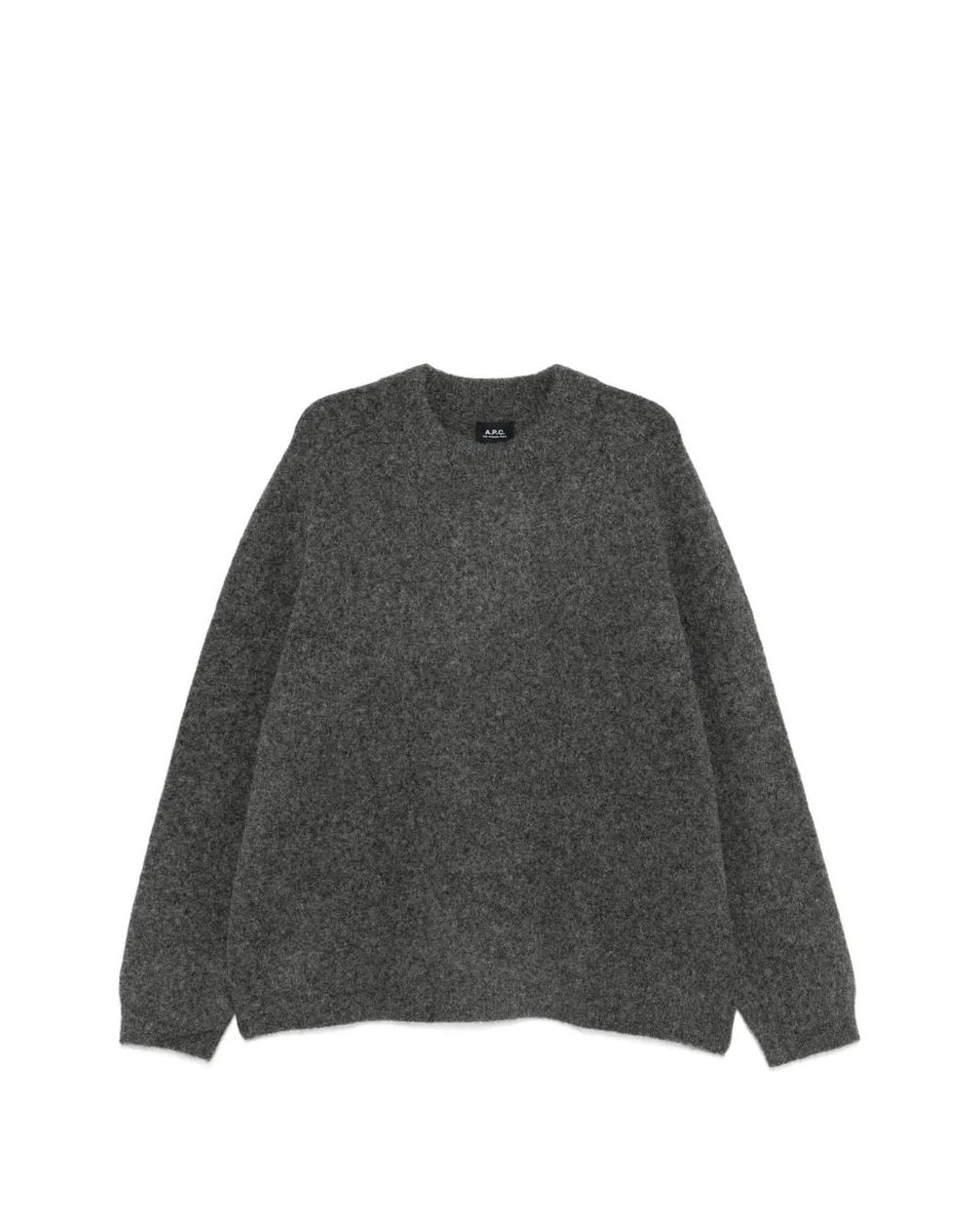 A.P.C. Gray Long-Sleeve Crew Neck Sweater for men