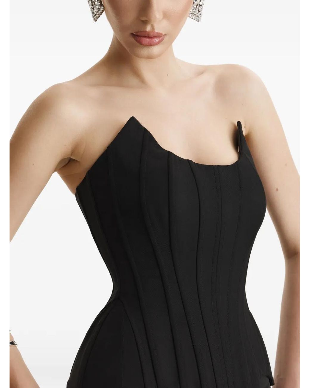 Benedetto Strapless Korset in het Black
