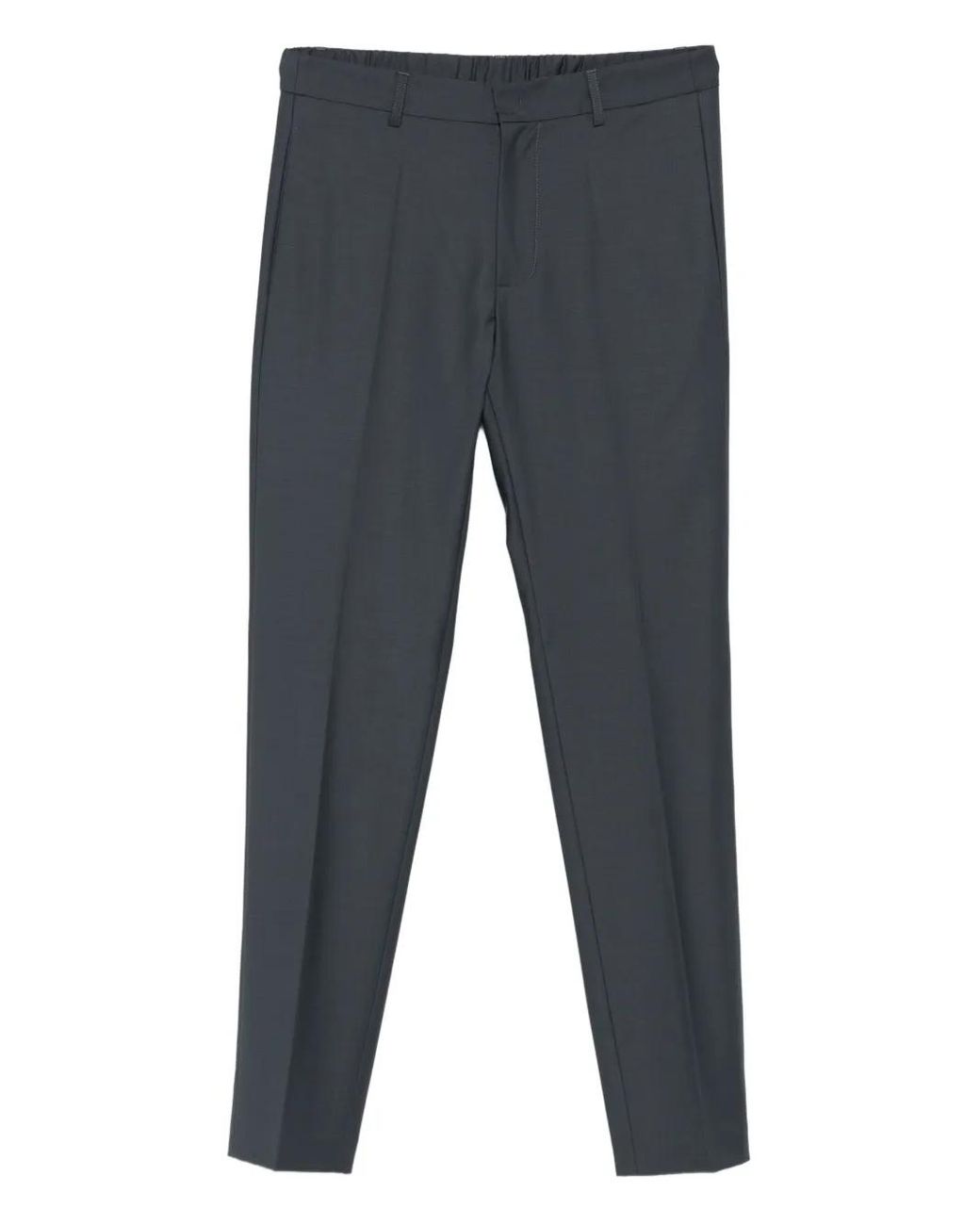 Patrizia Pepe Gray Pressed-Crease Trousers for men