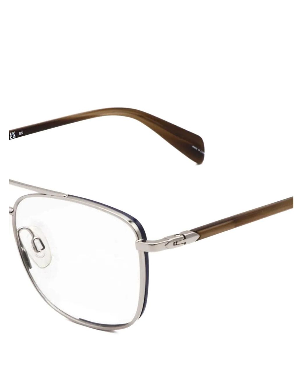 Rag & Bone Metallic Double-Bridge Pilot-Frame Glasses for men