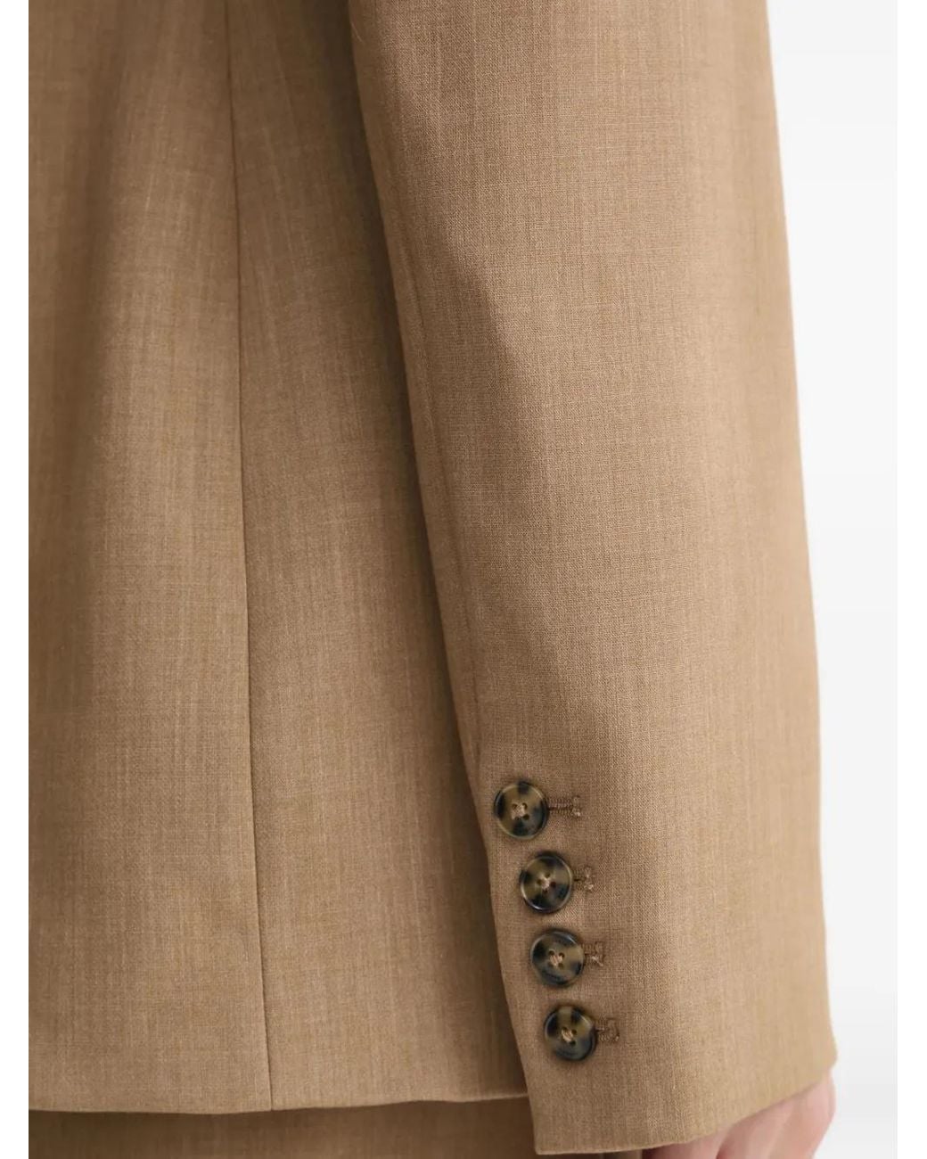 Herskind Natural Double-Breasted Buttoned Blazer