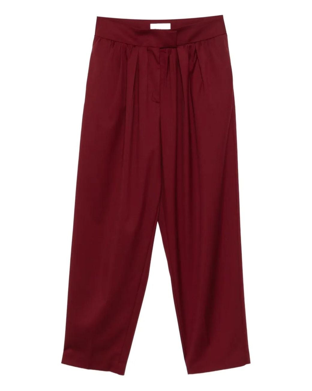 ARMARIUM Red Marlon Pleated Trousers