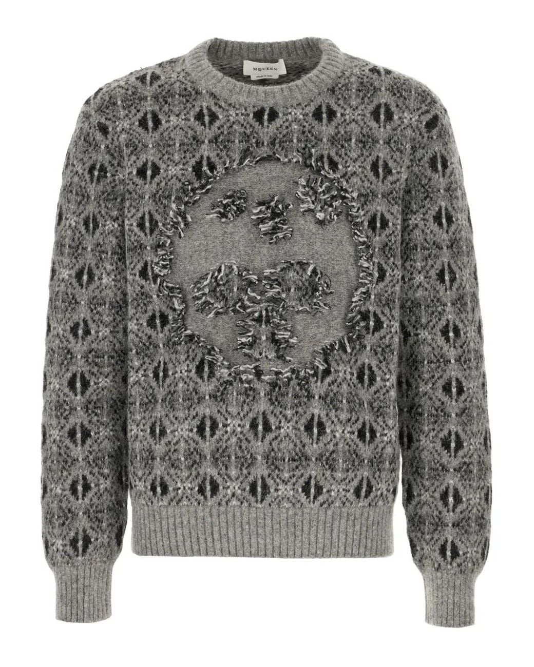 Pull Skull Fair Isle McQueen pour homme en coloris Gray