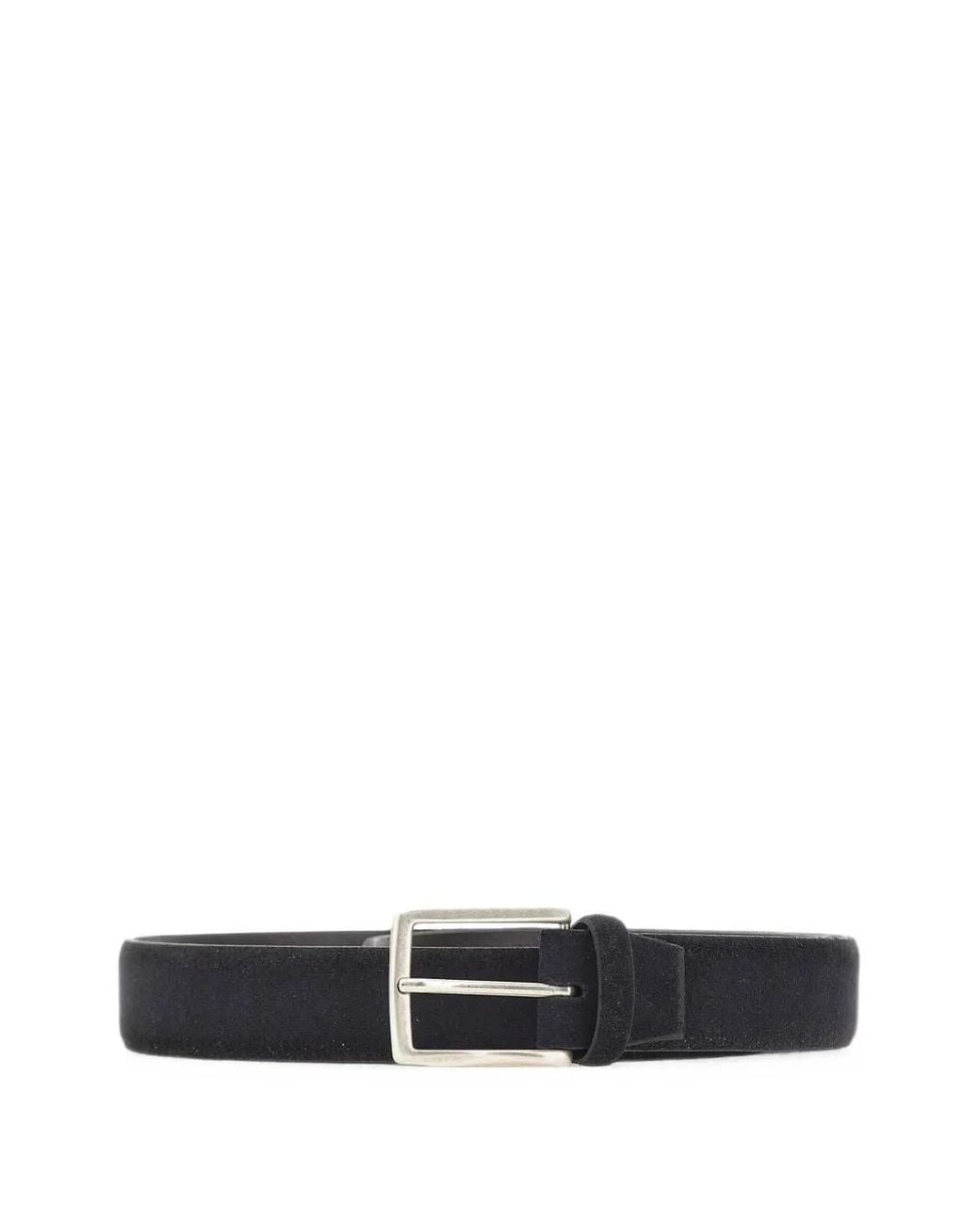 Alberto Luti White Ceinture En Daim À Boucle for men