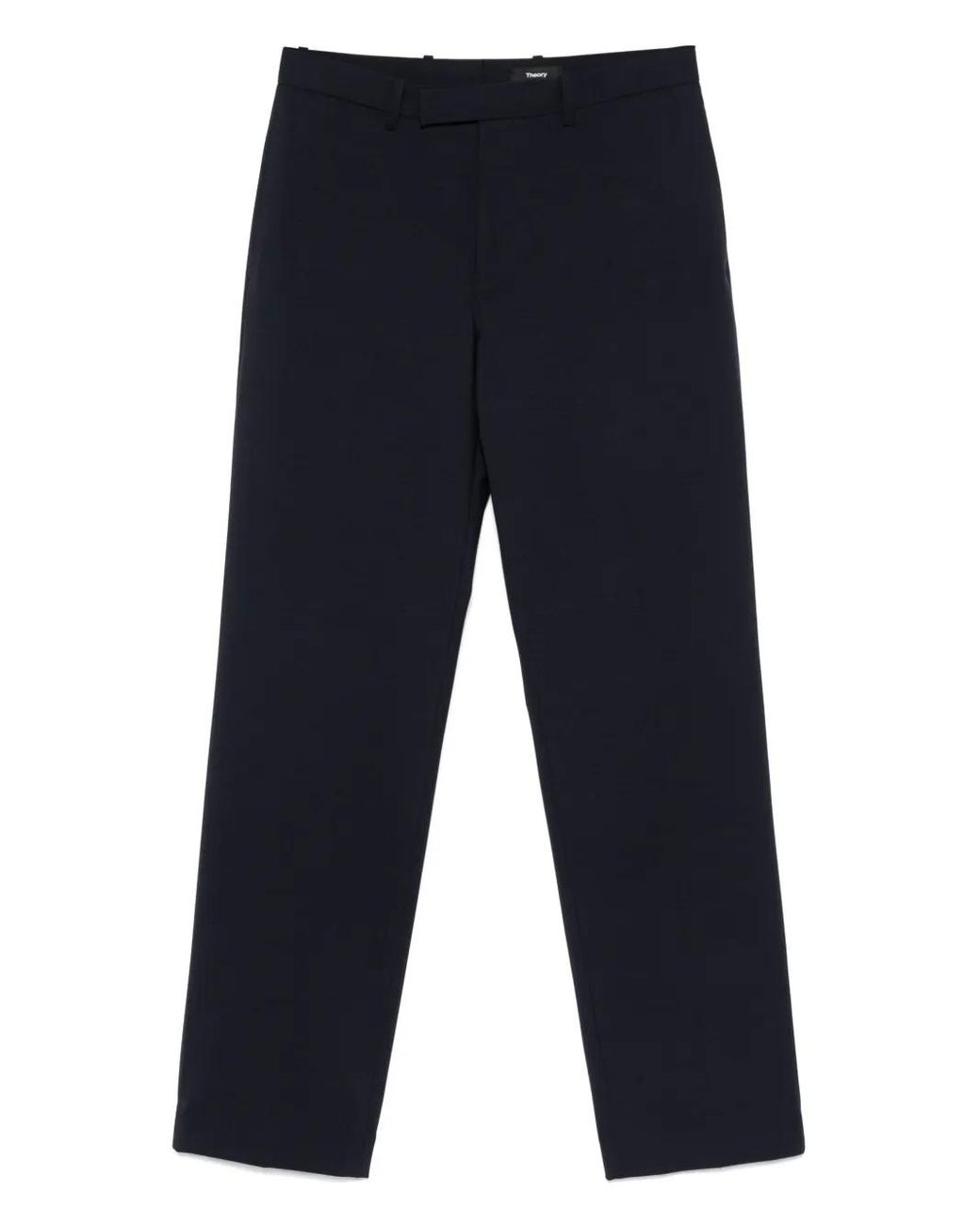 Theory Blue Pressed-Crease Trousers for men