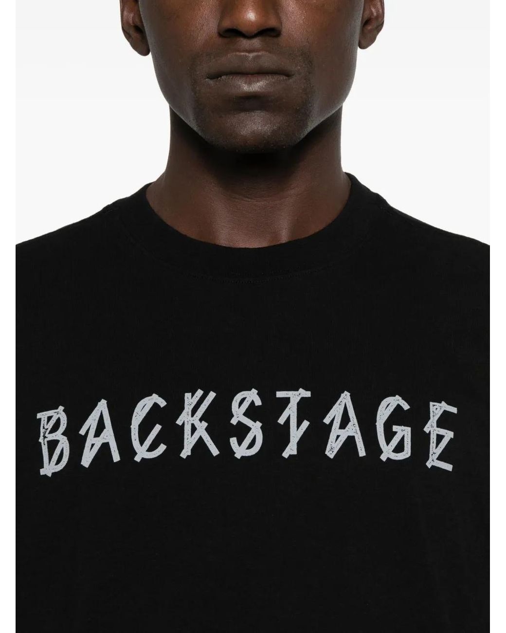 44 Label Group Black Graphic-Print T-Shirt for men