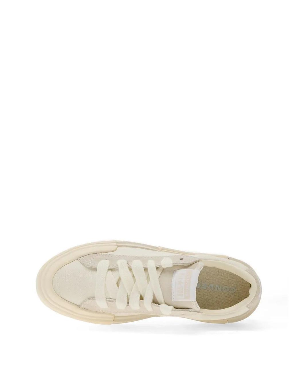 Converse Sneakers Met Plateauzool in het White