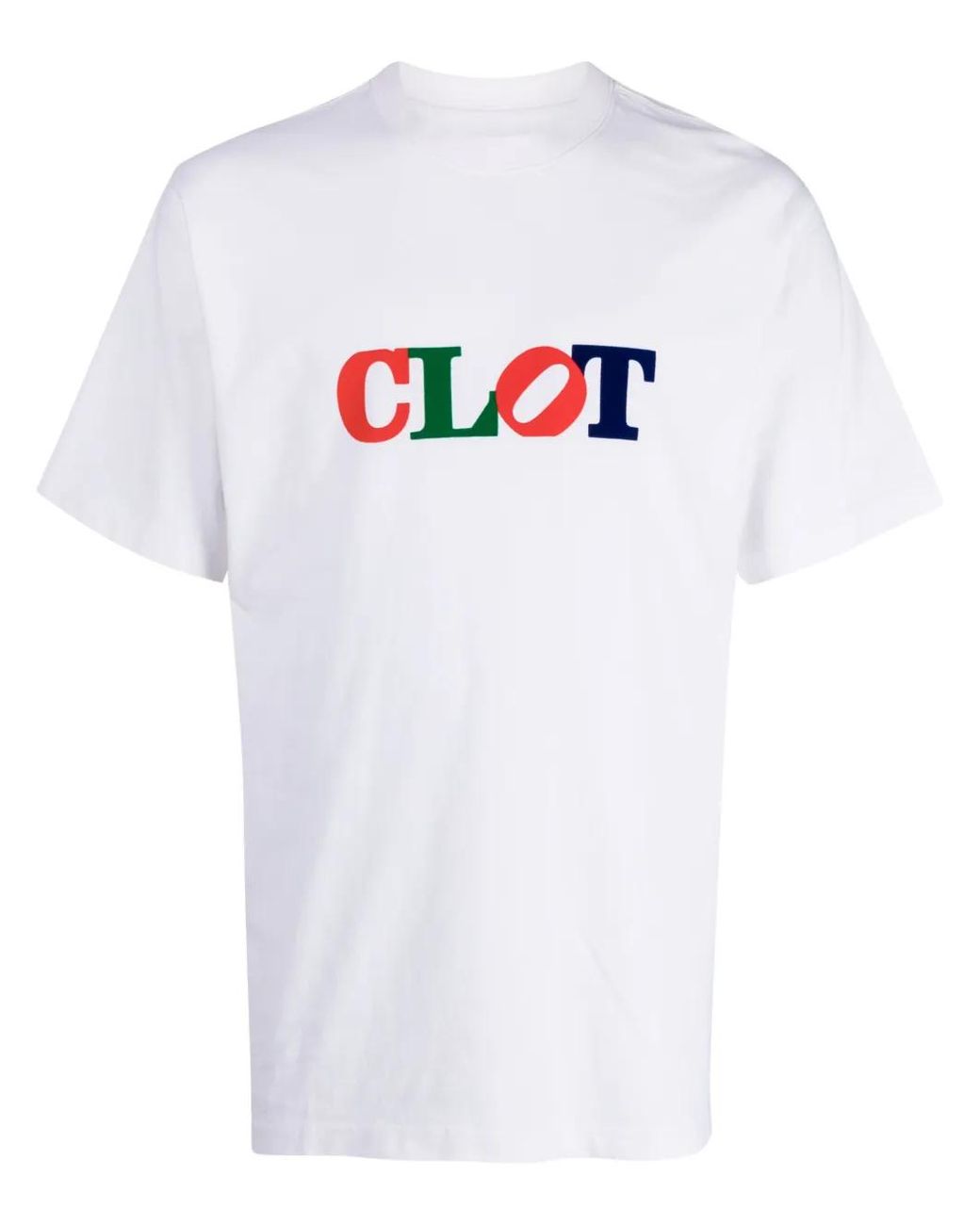 Clot White Logo-Print Cotton T-Shirt for men