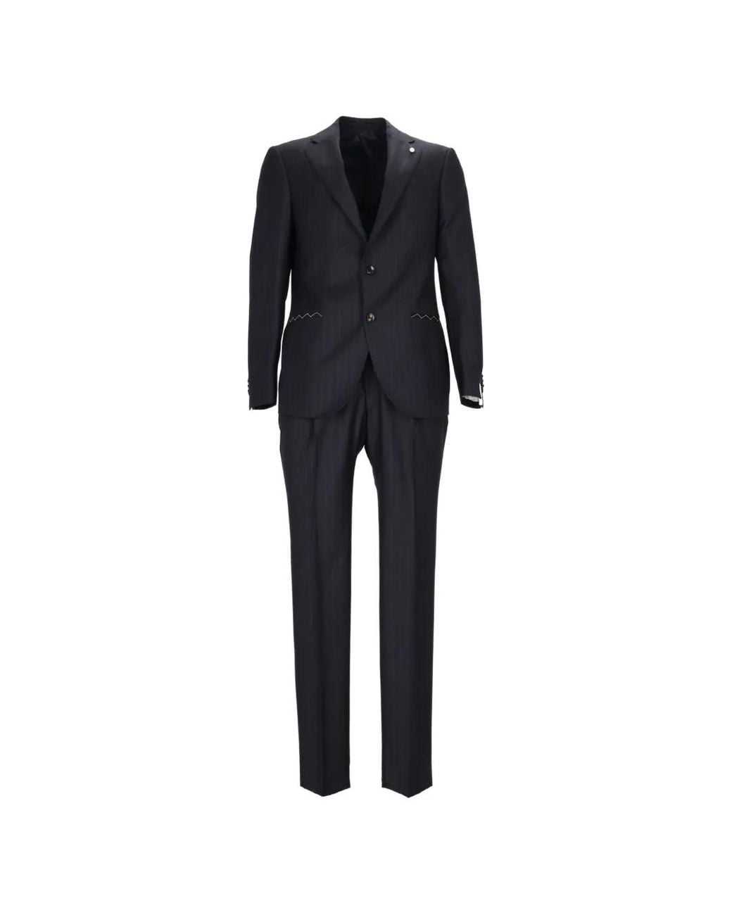 Luigi Bianchi Black Drop 7 Pinstripe-Pattern Suit for men