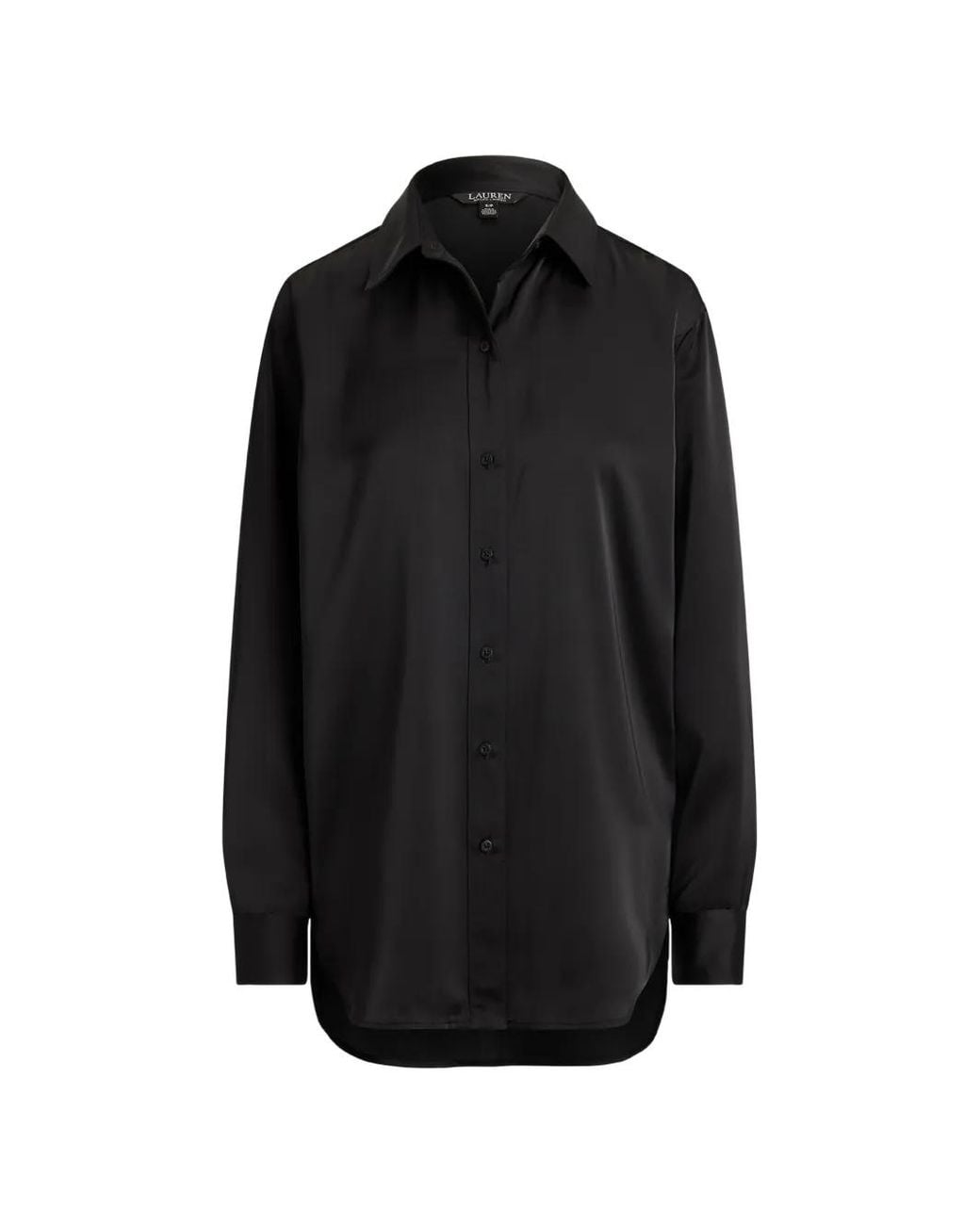 Ralph Lauren Black Chemise À Fini Satiné