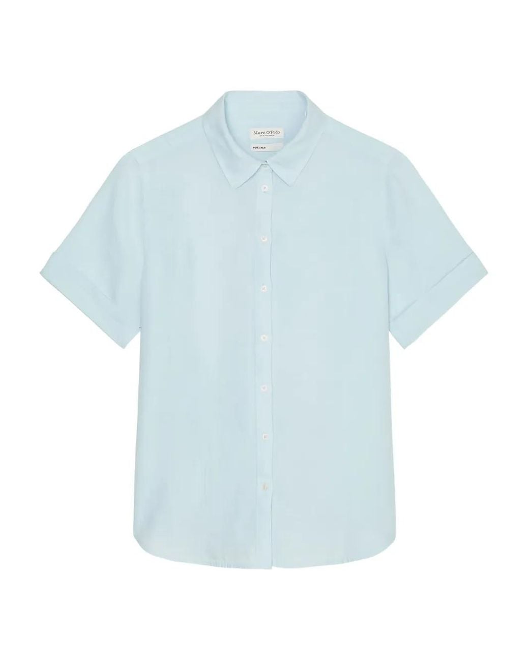 Marc O' Polo Blue Short-Sleeves Button-Up Shirt