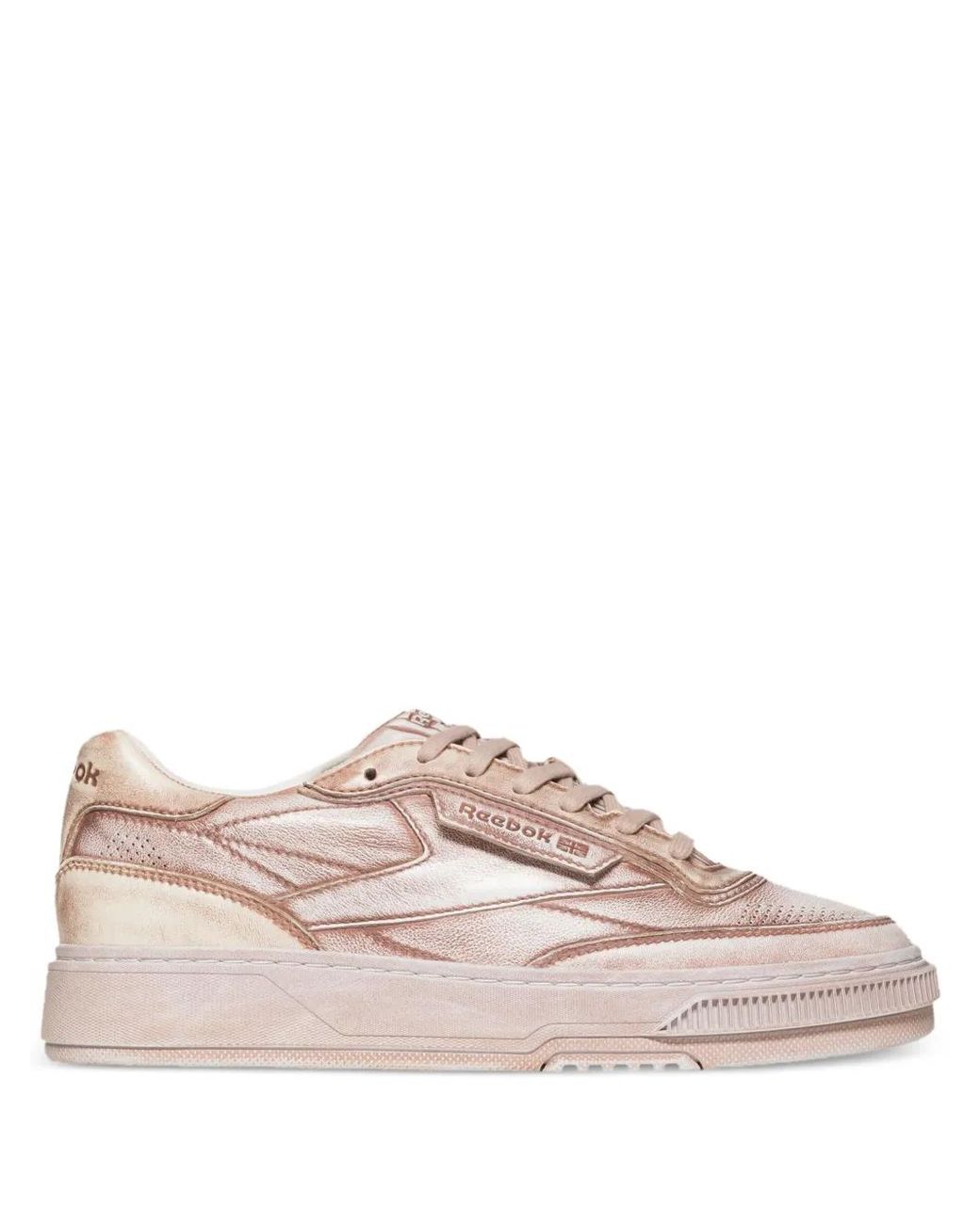 Reebok Pink Club C Leather Sneakers