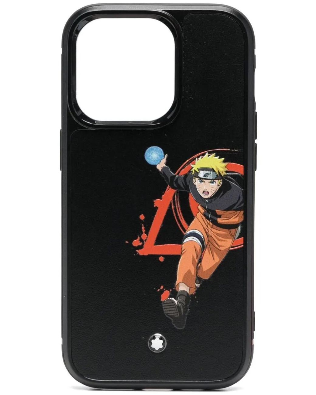 Montblanc Black Graphic Print Phone Case for men