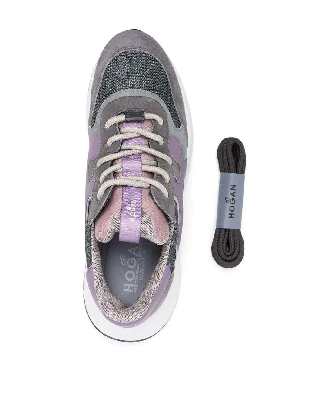 Hogan White Panelled Lace-Up Sneakers