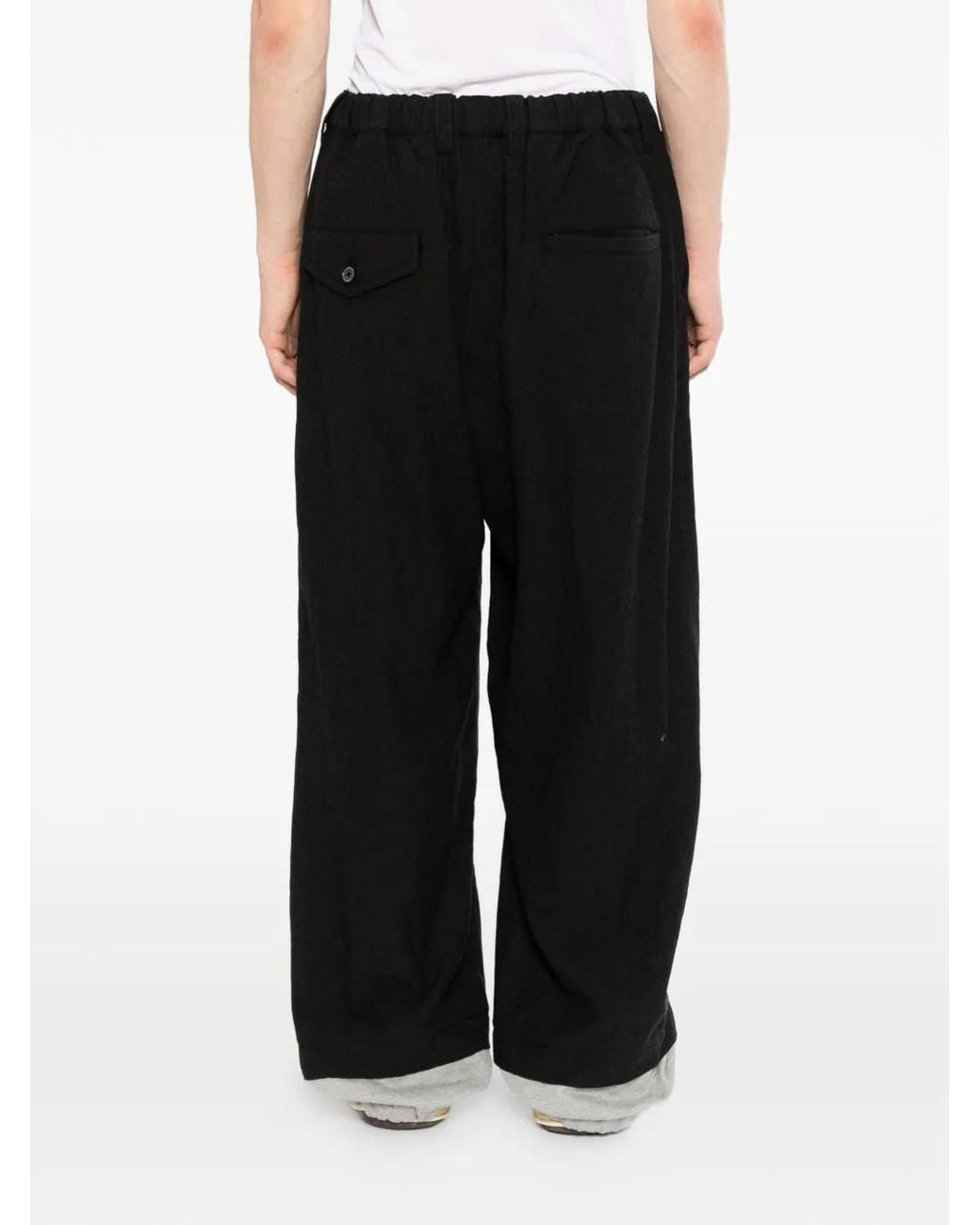 Maison Mihara Yasuhiro Gray Layered Wool Trousers for men