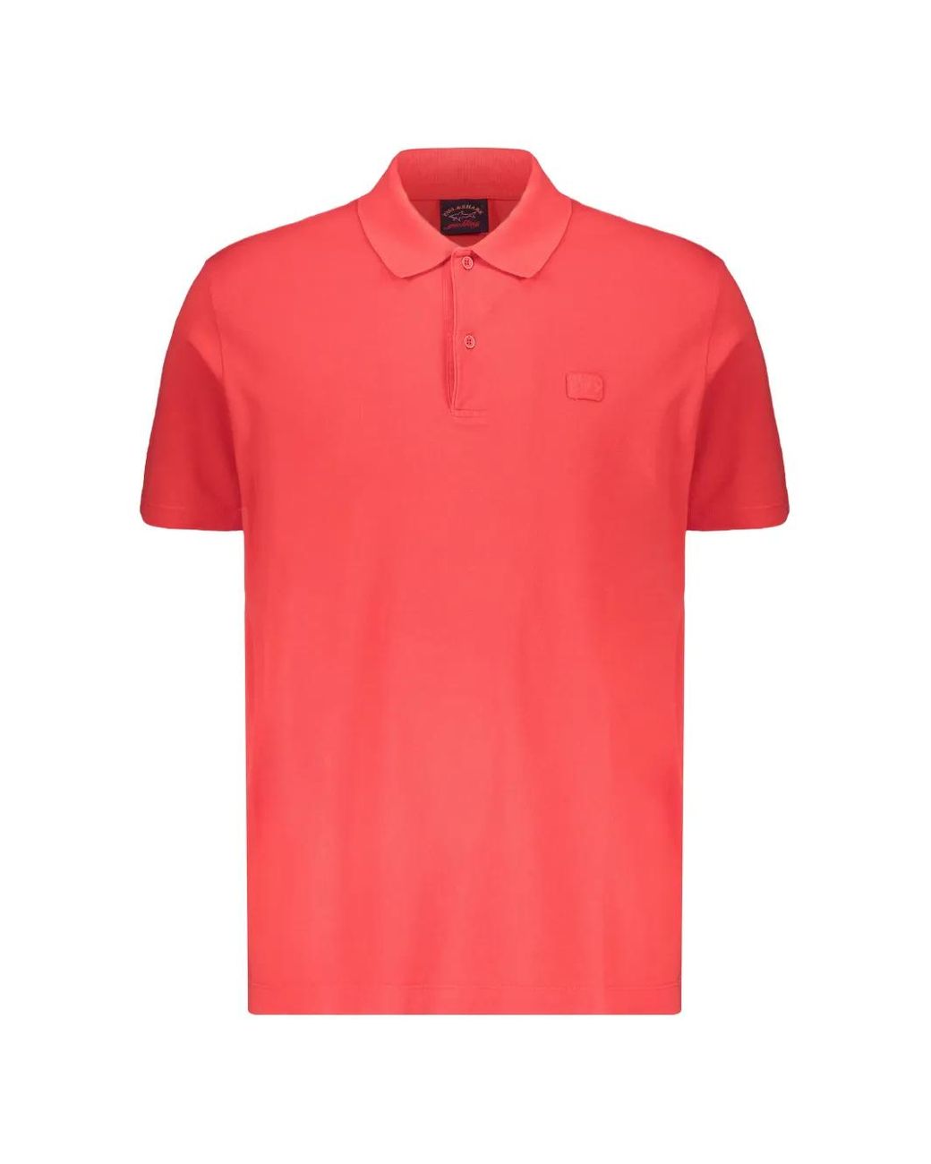 Paul & Shark Red Polo Boutonné À Manches Courtes for men