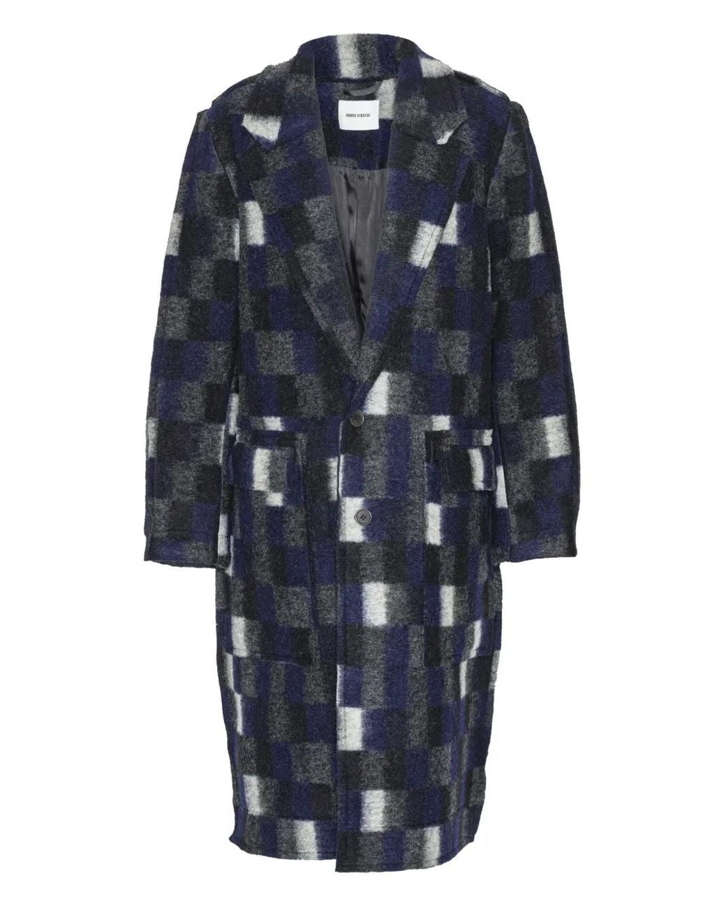 Henrik Vibskov Blue Brushed-Finish Coat