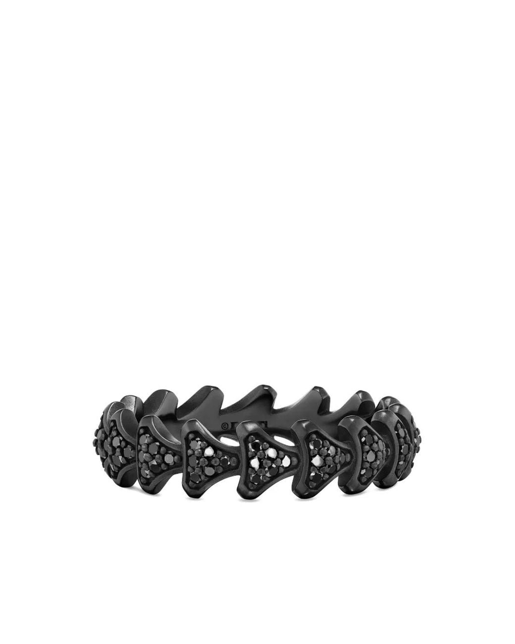 David Yurman White Titanium Armory Diamond Ring for men