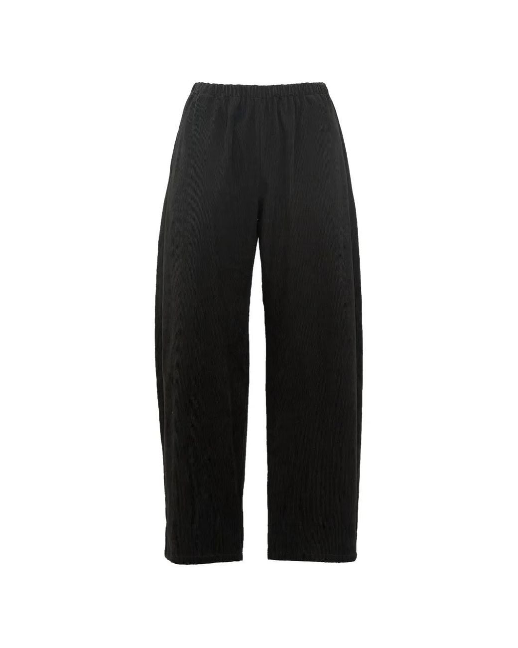 Apuntob Black Corduroy Drawstring Trousers