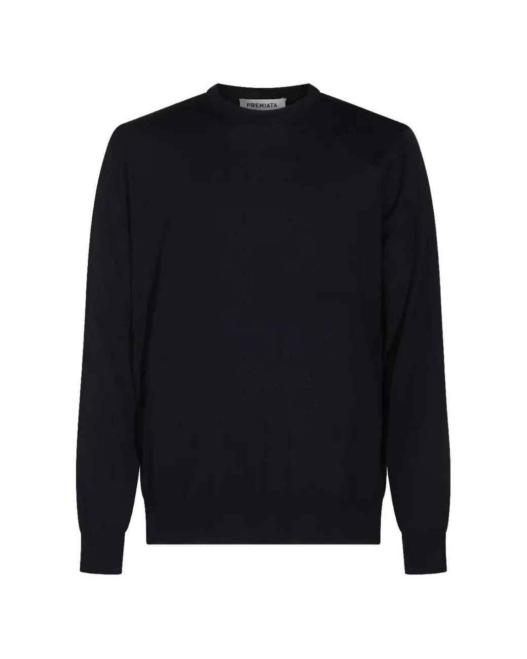 Premiata Blue Crew-Neck Wool Sweater for men