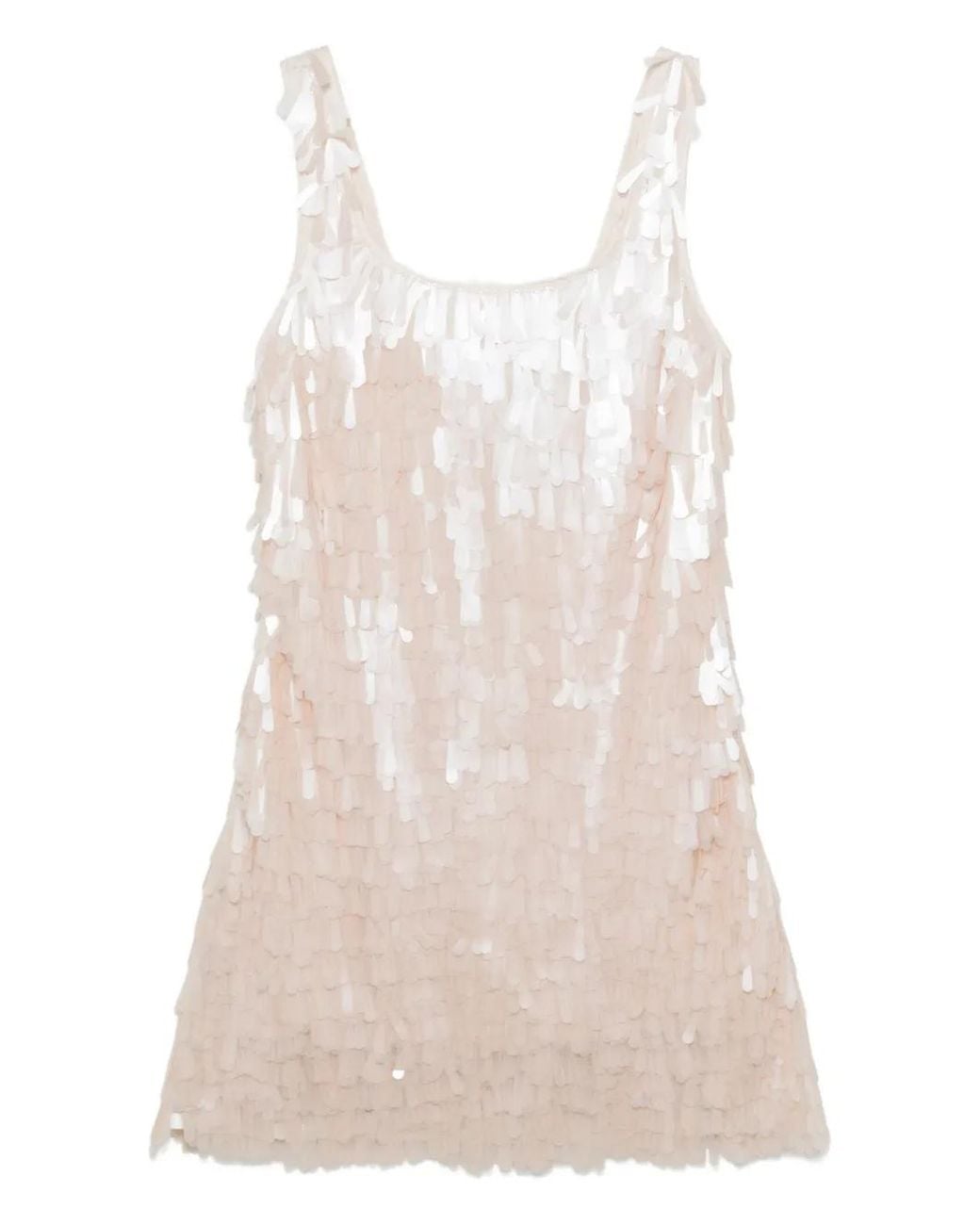 Jonathan Simkhai White Onyx Sequin Mini Dress